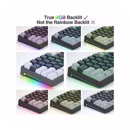 Aula F3261 RGB Hot Swap Blue Switch Wired Mechanical Gaming Keyboard (Gray Black)-gallery-2