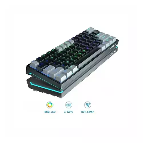 Aula F3261 RGB Hot Swap Blue Switch Wired Mechanical Gaming Keyboard (Gray Black)-gallery-3