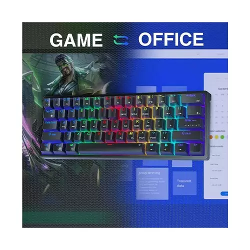 Aula F3261 RGB Hot Swap Blue Switch Wired Mechanical Gaming Keyboard (Black)-gallery-1