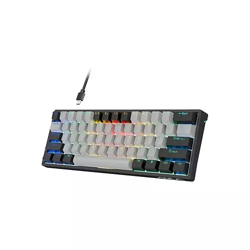 Aula F3261 RGB Hot Swap Blue Switch Wired Mechanical Gaming Keyboard (Black Gray)-gallery-1