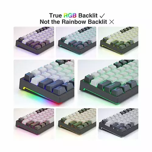 Aula F3261 RGB Hot Swap Blue Switch Wired Mechanical Gaming Keyboard (Black Gray)-gallery-2