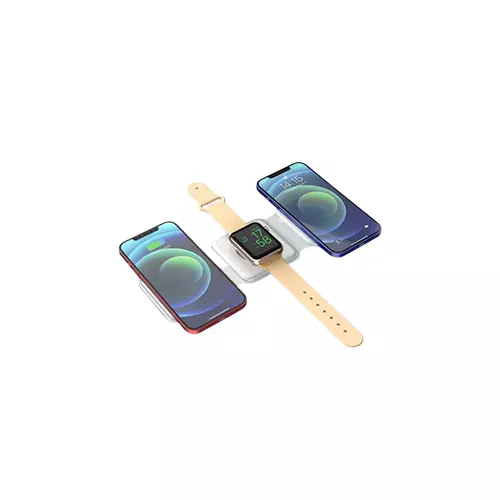WIWU M6 POWER AIR 3 IN 1 FOLDING SILICONE MAGNETIC WIRELESS CHARGER-gallery-3