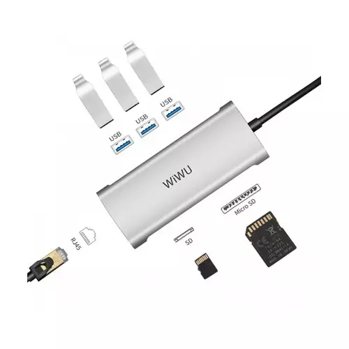 WiWU Alpha 631STR 6-in-1 Type-C Multi-function Hub Adapter-gallery-2