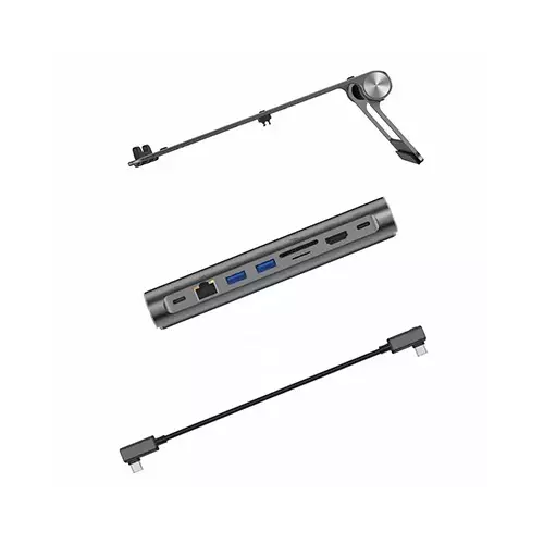 WiWU A821CH Laptop Stand Hub 8 in 1 USB-C Docking Station-gallery-1