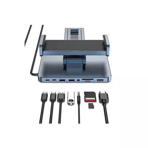 WIWU AH801 Aluminum Alloy Folding Tablet Stand with Docking Station-gallery-2