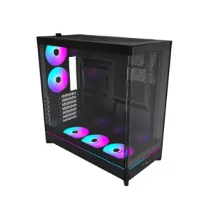 Montech HS02 PRO ATX Mid Tower Desktop Gaming Case (Black)-gallery-3