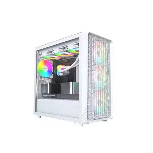 Montech X5M ARGB Mid-Tower Micro-ATX Gaming Case (White)