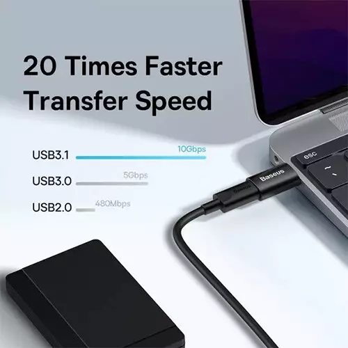 Baseus Ingenuity Series Mini USB-A 3.1 to USB Type-C OTG Converter-gallery-2