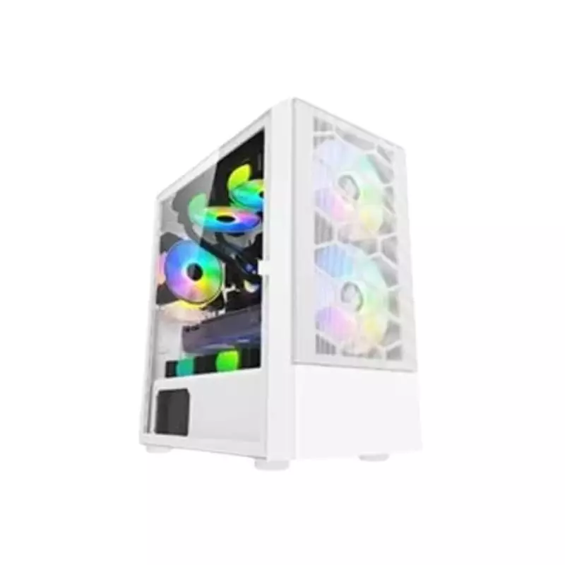 APTECH M211-E-WH ARGB GAMING CASE (WHITE)