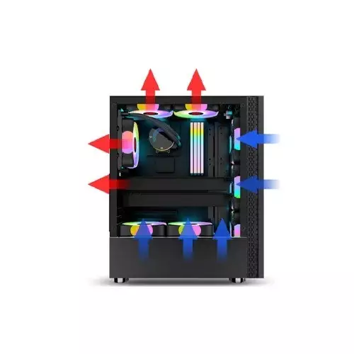 Aptech CS43 RGB Gaming Casing With 3 Fans-gallery-2