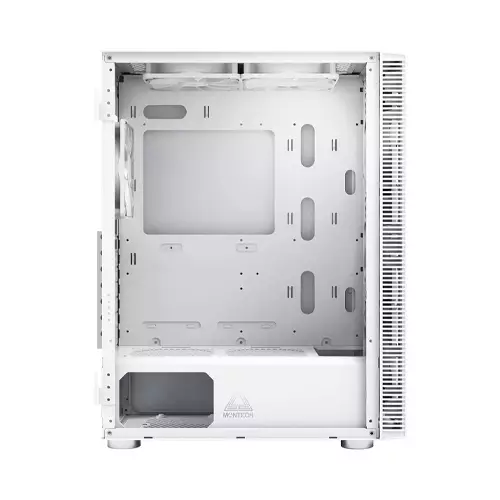 Montech X3 Mesh RGB Lighting Tempered Glass ATX Mid-Tower Gaming Case (White)-gallery-2