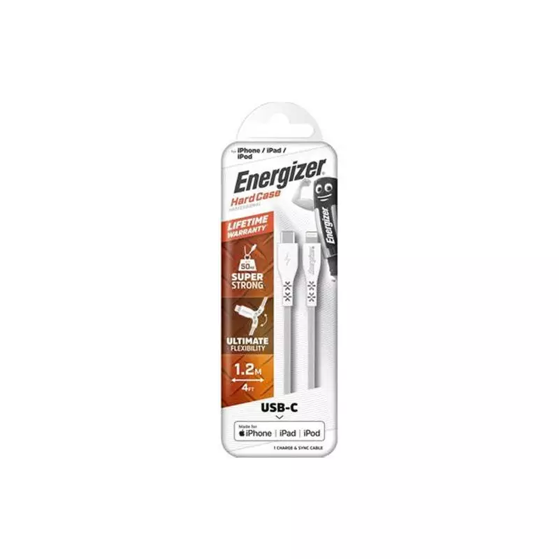 Energizer C41UBLIGWHT USB To Lightning 1.2M Cable-gallery-1