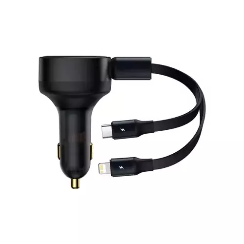 BASEUS CCTX-CL ENJOYMENT RETRACTABLE 2-IN-1 CAR CHARGER