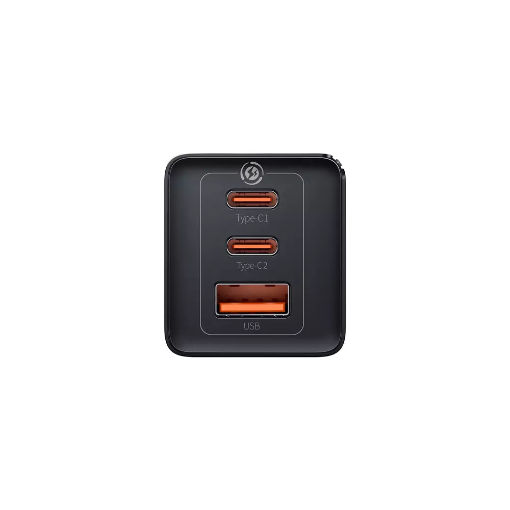 BASEUS GAN5 PRO 65W FAST CHARGER WITH 1xUSB 2xTYPE-C PORT-gallery-1