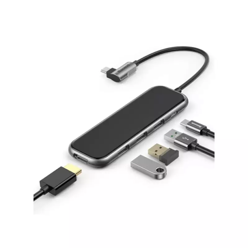 BASEUS UCN3277 5-IN-1 USB TYPE-C MULTI-FUNCTIONAL HUB-gallery-1