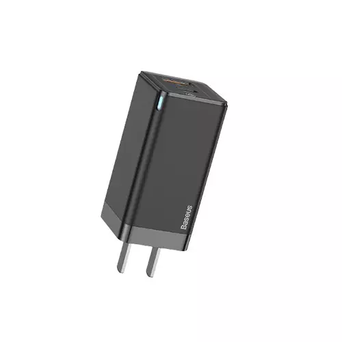 BASEUS GAN2 QC USB & USB-C 45W CN WHITE TRAVEL CHARGER