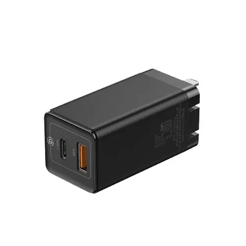 BASEUS GAN2 QC USB & USB-C 45W CN WHITE TRAVEL CHARGER-gallery-2