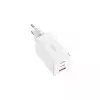 BASEUS CCGP120202 GAN5 PRO FAST CHARGER 2C+U 65W EU  WHITE TYPE-C  TO TYPE-C 100W 1M-gallery-1
