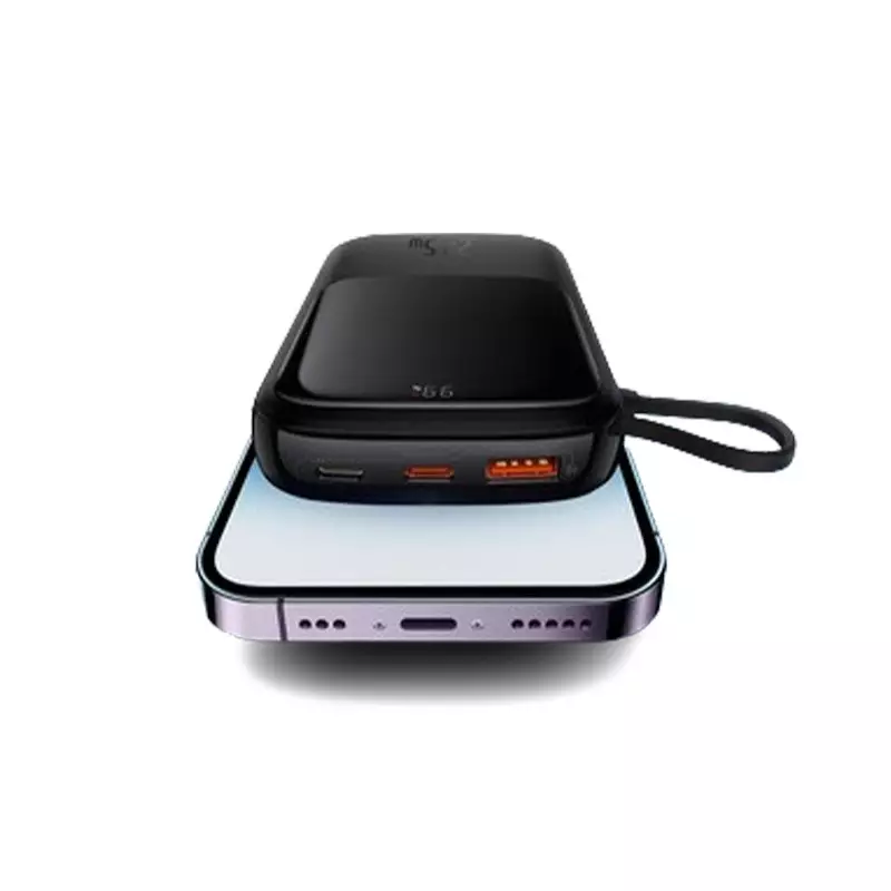 Baseus Qpow 10000mAh 22.5W fast charging power bank with Digital Display (white)-gallery-2