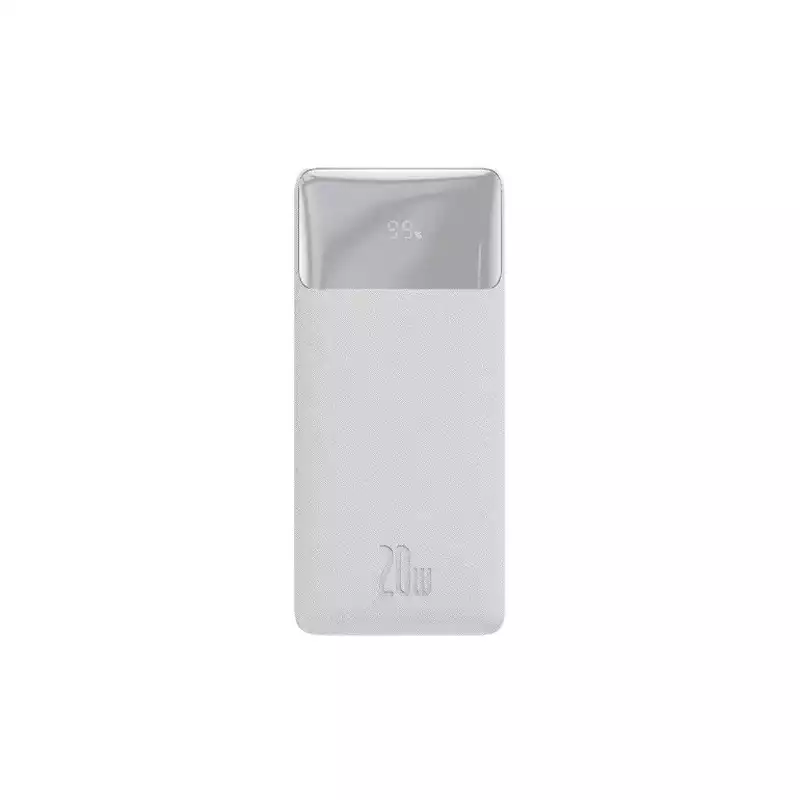 Baseus Bipow 10000mAh 20W Digital Display Fast Charging Power Bank (White)