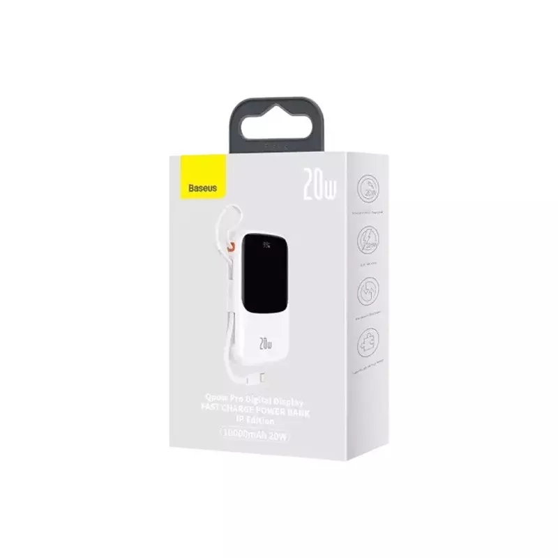 Baseus Qpow Pro 20W 10000mAh Digital Display Fast Charge Power Bank (White)-gallery-3