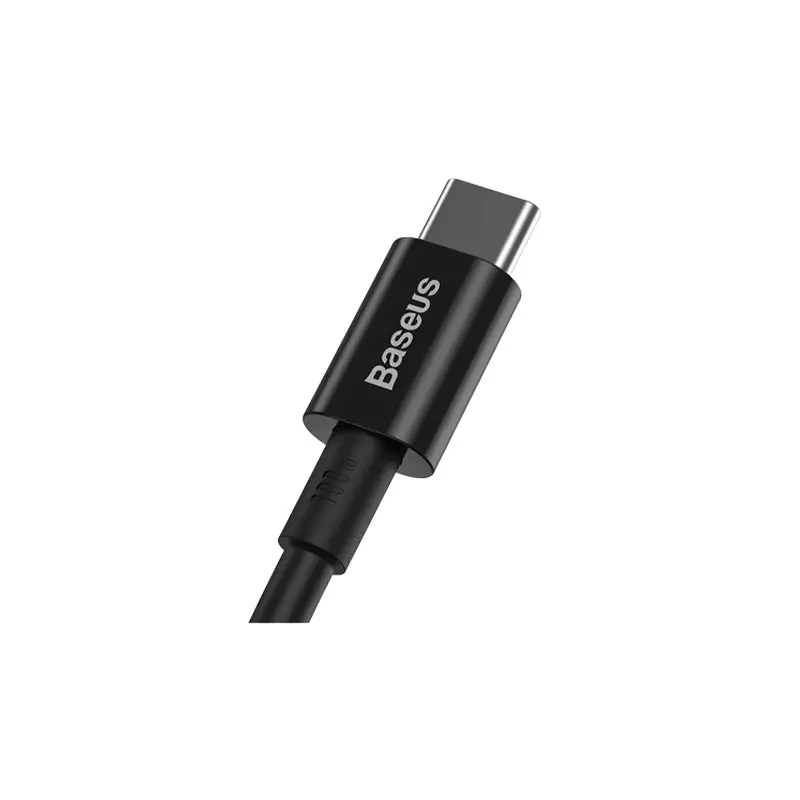 Baseus Type-C Male to Type-C Male 1m Charging Data Cable (Black)-gallery-1