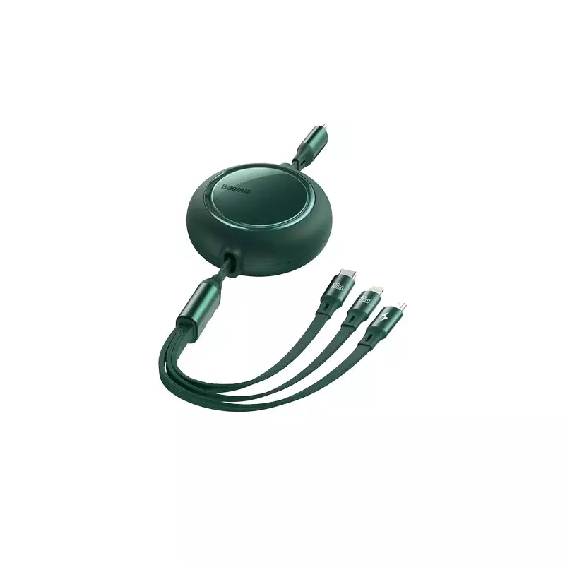 Baseus Type-C Male to Micro USB 1.2M Type-C Male Lightning Charging Data Cable (Green)-gallery-1