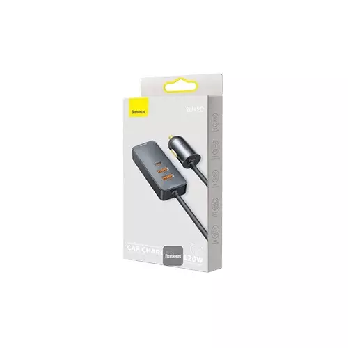 Baseus CCBT-A0G 2x USB / 2x USB Type C 120W PPS Share Together Gray Fast charging car charger-gallery-5