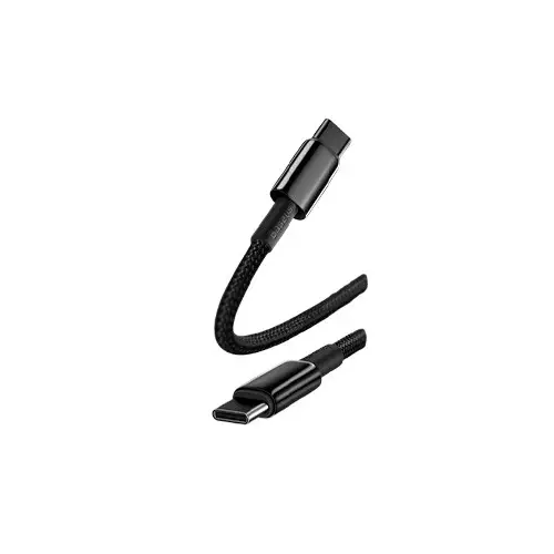 Baseus CATWJ-A01 Tungsten Gold Fast Charging 2m Data Cable Type-C to Type-C 100W Data Cable Black-gallery-1