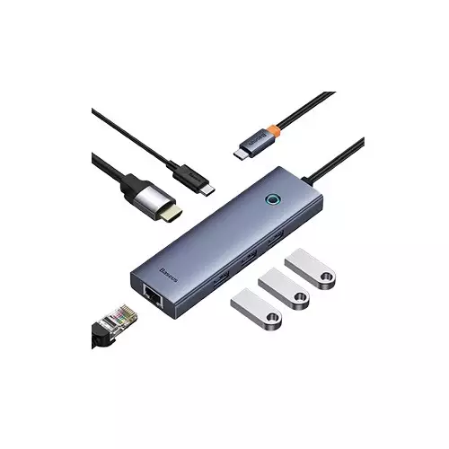 Baseus B00052802811-00 UltraJoy Series 6 Port Multi-Functional Type-C Hub-gallery-2
