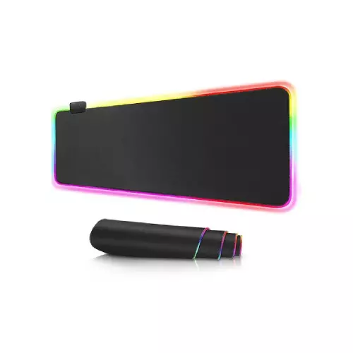 RK Royal GLOWING COOL RGB Pure BLACK COLOR WATERPROOF Large Gaming mousepad