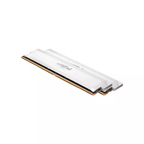 Crucial Pro 32GB (16GBx2) 6400MHz DDR5 UDIMM OC Gaming Desktop RAM-White-gallery-2