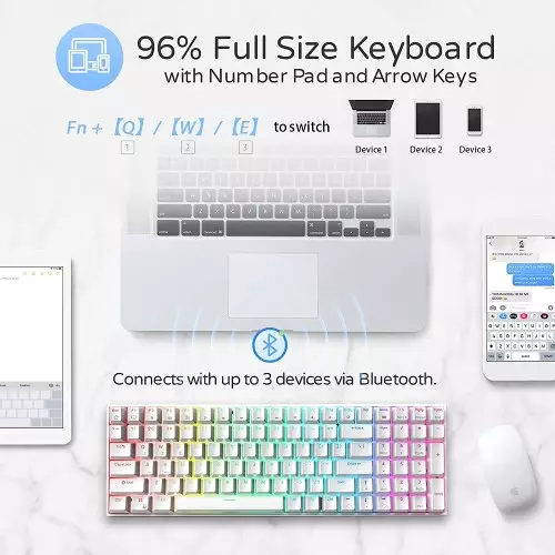 RK ROYAL KLUDGE RK100 Wireless Tri-Mode Mechanical Keyboard (Brown Switch)-gallery-3