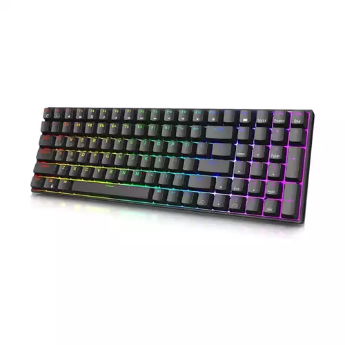 RK ROYAL KLUDGE RK100 Wireless Tri-Mode Mechanical Keyboard (Red Switch)