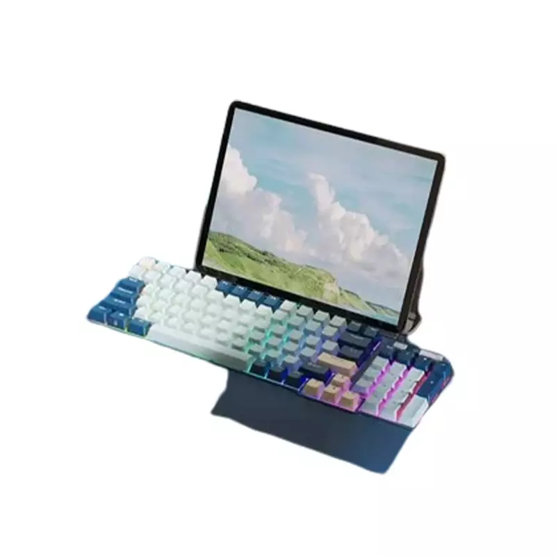 Royal Kludge RK96 Tri Mode RGB Brown Switch Mechanical Gaming Keyboard (Forest Blue)-gallery-1