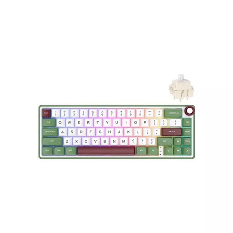 Royal Kludge RK R65 Wired RGB Brown Switch Mechanical Gaming Keyboard (Greensand)-gallery-1