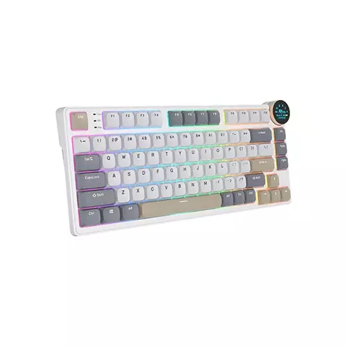 Royal Kludge N80 Low-Profile Tri-Mode Pearly Dawn RGB Mechanical Keyboard-gallery-1