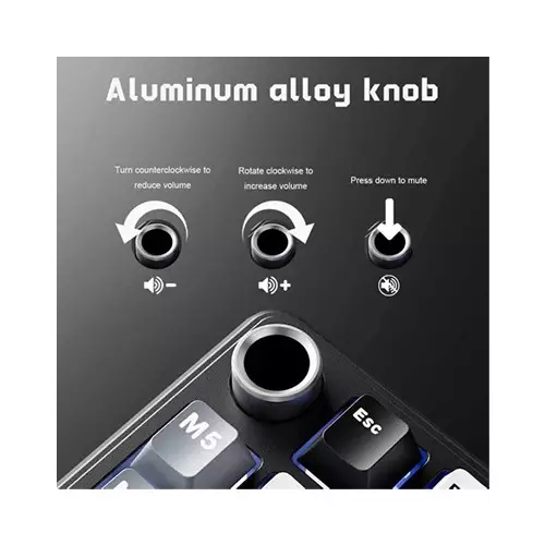ROYAL KLUDGE RK L75 Hot Swappable Tri Mode Mechanical Gaming Keyboard (Knight Black)-gallery-1