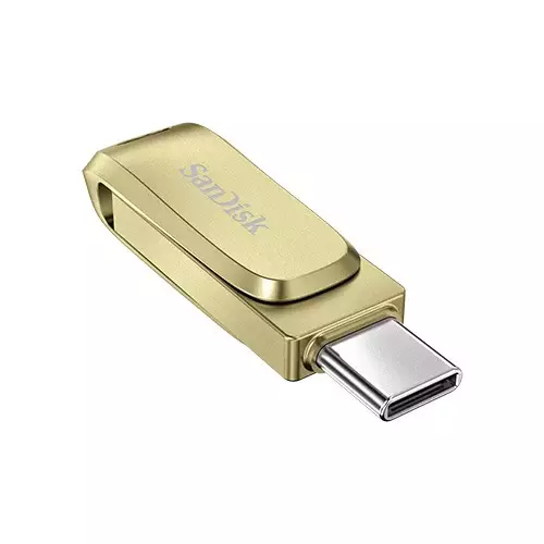 SanDisk Ultra Dual Drive Luxe 128GB USB Type-C 400MB/s Pen Drive (Gold)-gallery-1