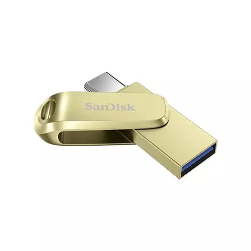 SanDisk Ultra Dual Drive Luxe 128GB USB Type-C 400MB/s Pen Drive (Gold)-gallery-2