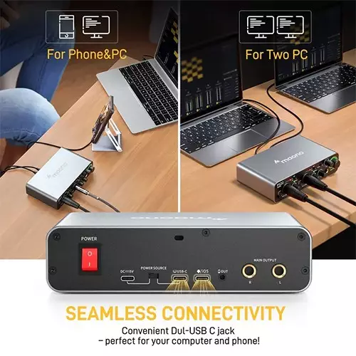 MAONO ProStudio PS22 USB-C Audio Interface (Gray)-gallery-2