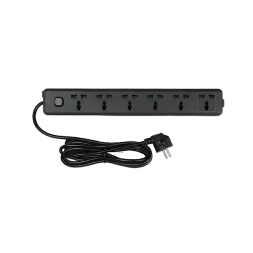 Deli CT705 2 Pin 6 Port 3 Meter Power Strip White
