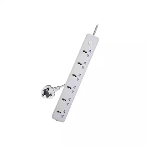 Deli CT705ES 3 Pin 6 Port 3 Meter Power Strip