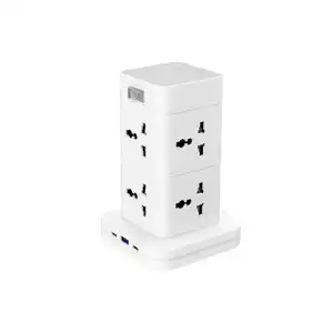 Deli ET763 8 Port 3 Meter Standing Power Strip