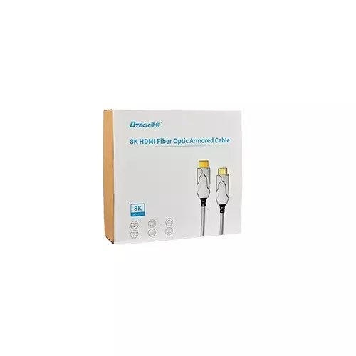 Dtech DT-HF8020K 8K 20M HDMI to HDMI Armor Fiber Optic Cable-gallery-2
