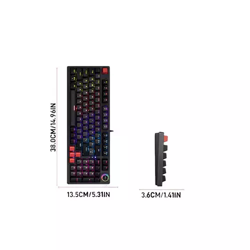 Jedel Gaming KL-114 Mechanical Keyboard With Bangla Layout (Red Switch)-gallery-1