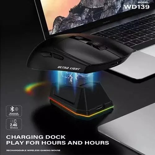 JEDEL WD139 RGB Wireless Gaming Mouse With Charging Dock-gallery-1