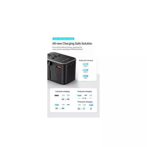Vention FJDB0 65W 3-Port GaN Universal Travel Adapter-gallery-1