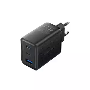 Vention FERB0-EU 3-Port USB & Dual USB-C 65W GaN Charging Adapter - Black