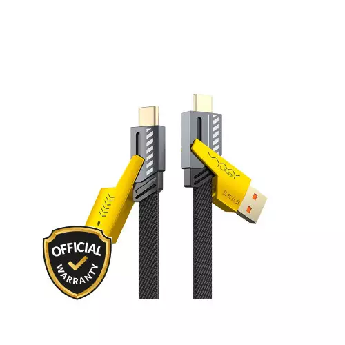 Vyvylabs Elite Series 65W 4 in 1 Fast Charging Data Cable (VCSHY65-BK)